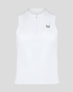 Camiseta sin mangas blanca con cremallera AMC Melbourne Performance Aero para mujer