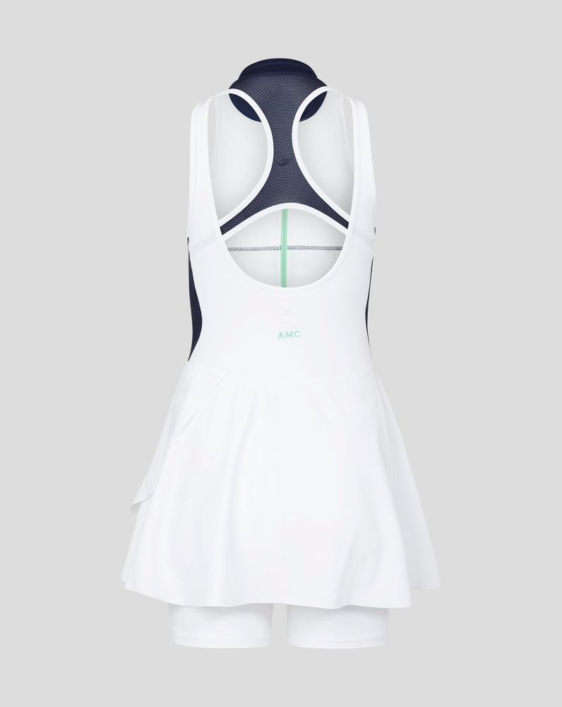 Vestido de tenis AMC para mujer - Blanco/Azul marino