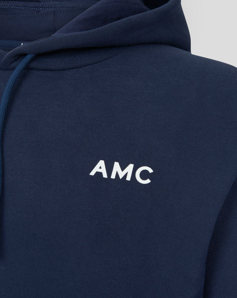 Sudadera con capucha y espalda de vellón gráfico AMC azul marino