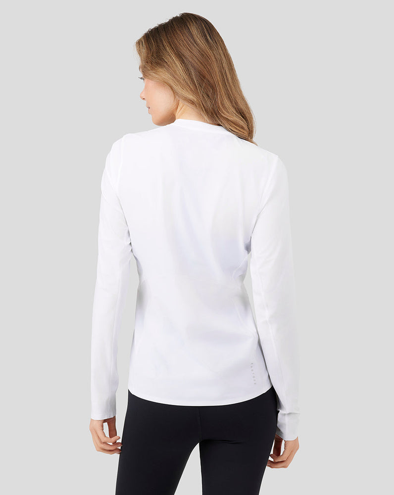 Camiseta de entrenamiento manga larga mujer Metatek blanca