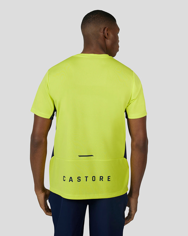 Camiseta mezcla de malla con cápsula de cobalto cítrico