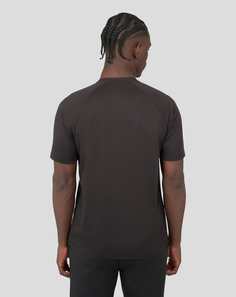 Camiseta raglán negra de manga corta