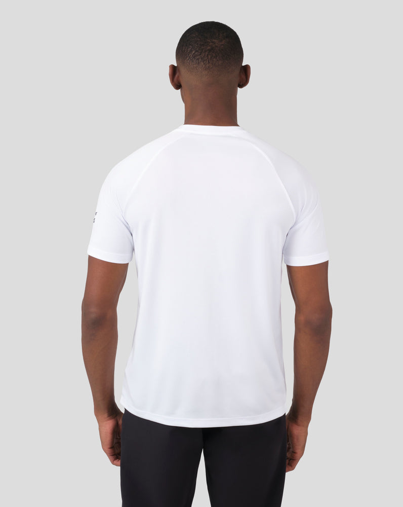 Camiseta raglán de manga corta blanca