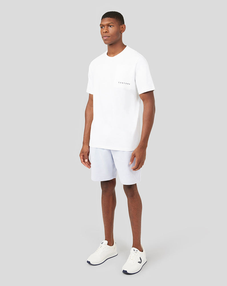 Camiseta de manga corta con logo para hombre - Blanco