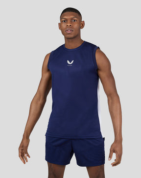 Camiseta de tirantes Performance sin mangas para hombre - Azul marino