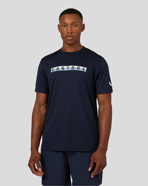 Camiseta raglán gráfica de manga corta para hombre - Azul marino