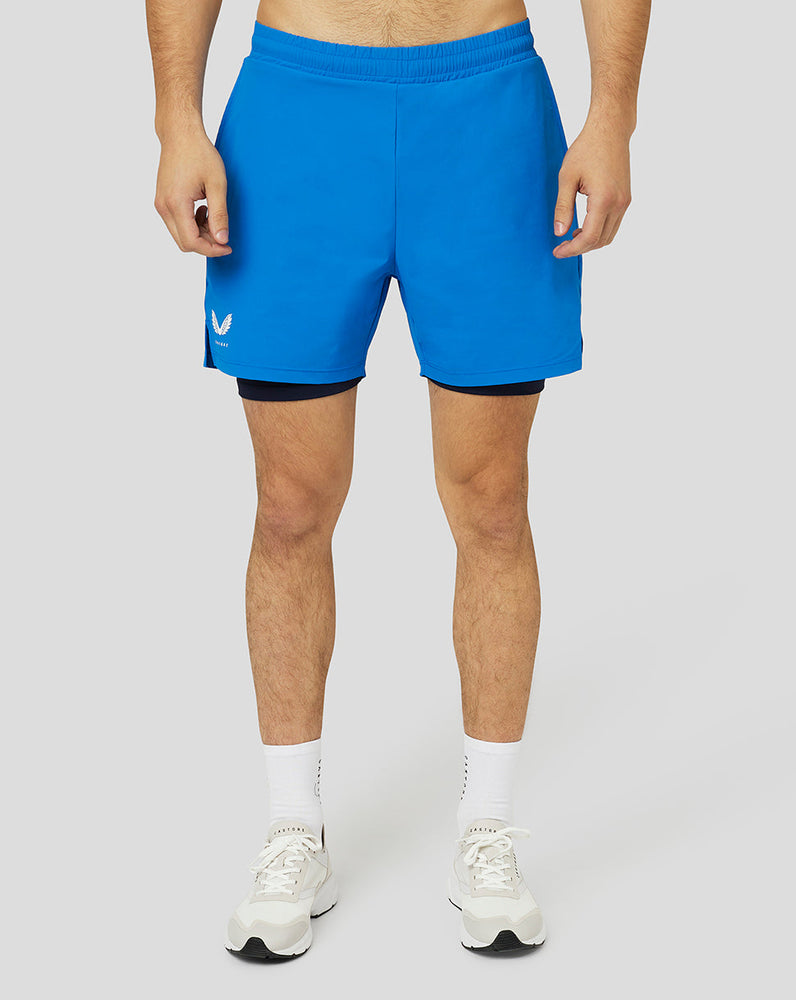 Pantalones cortos Apex ligeros 2 en 1 para hombre - Ultra azul/azul marino