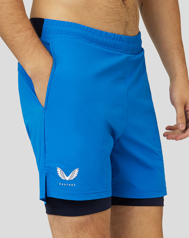Pantalones cortos Apex ligeros 2 en 1 para hombre - Ultra azul/azul marino