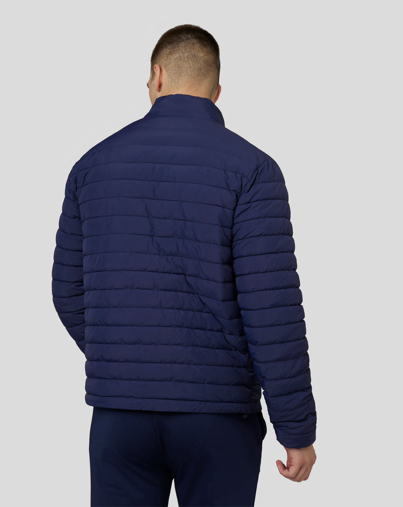 Men’s Travel Long Sleeve Lightweight Hooded Puffer Jacket - Navy