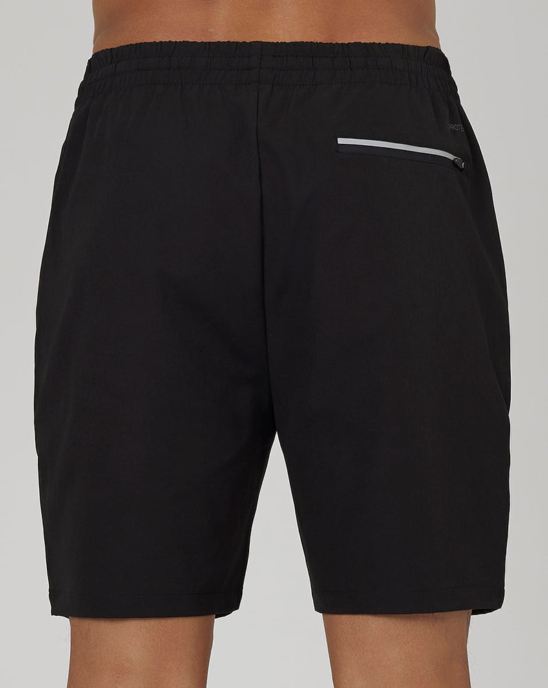 Pantalones cortos tipo cargo de tejido Flex para hombre - Negro