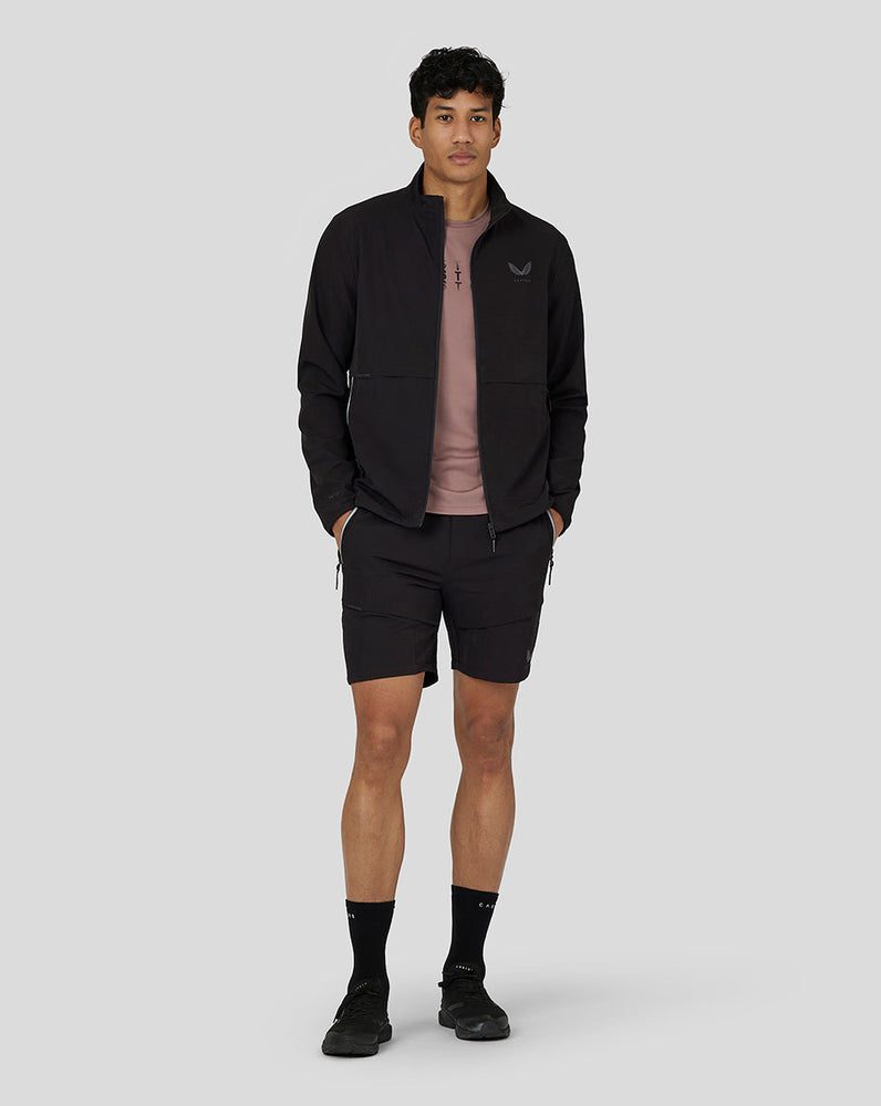 Pantalones cortos tipo cargo de tejido Flex para hombre - Negro