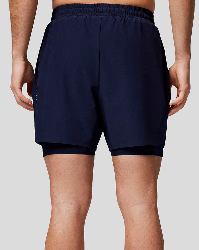 Pantalones cortos 2 en 1 Reiss Lightweight Performance para hombre - Azul marino medianoche