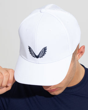 Castore White Ghost Cap with navy logo