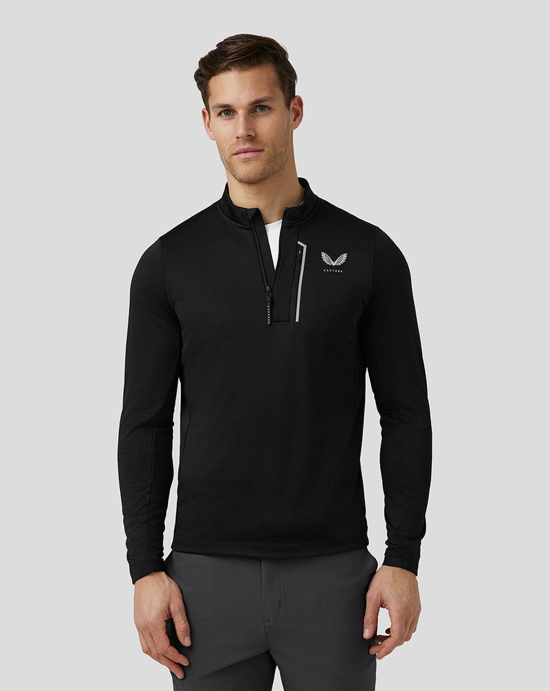 Hombre Camiseta con media cremallera Golf Pinnacle Tech - Negro