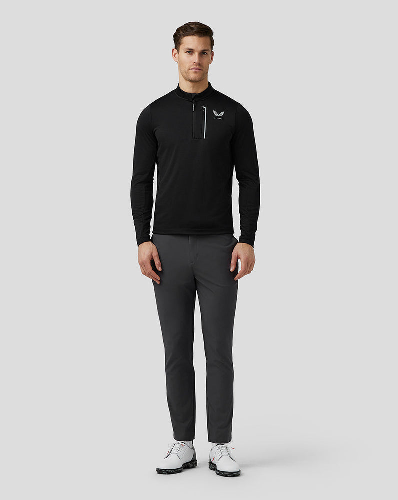 Camiseta con media cremallera Golf Pinnacle Tech para hombre - Negro