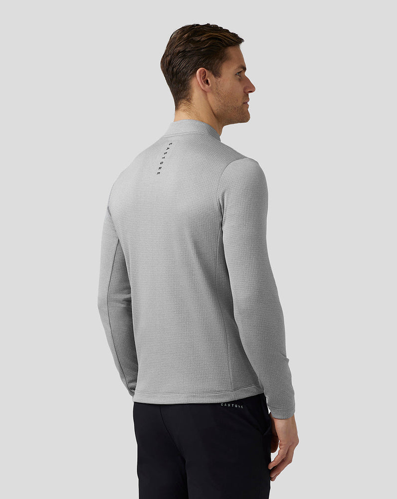 Hombre Golf Camiseta de media cremallera Pinnacle Tech- Acero