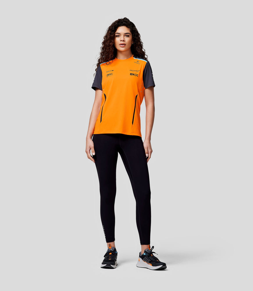 Camiseta oficial McLaren Teamwear Set Up para mujer Fórmula 1 - Papaya/Phantom