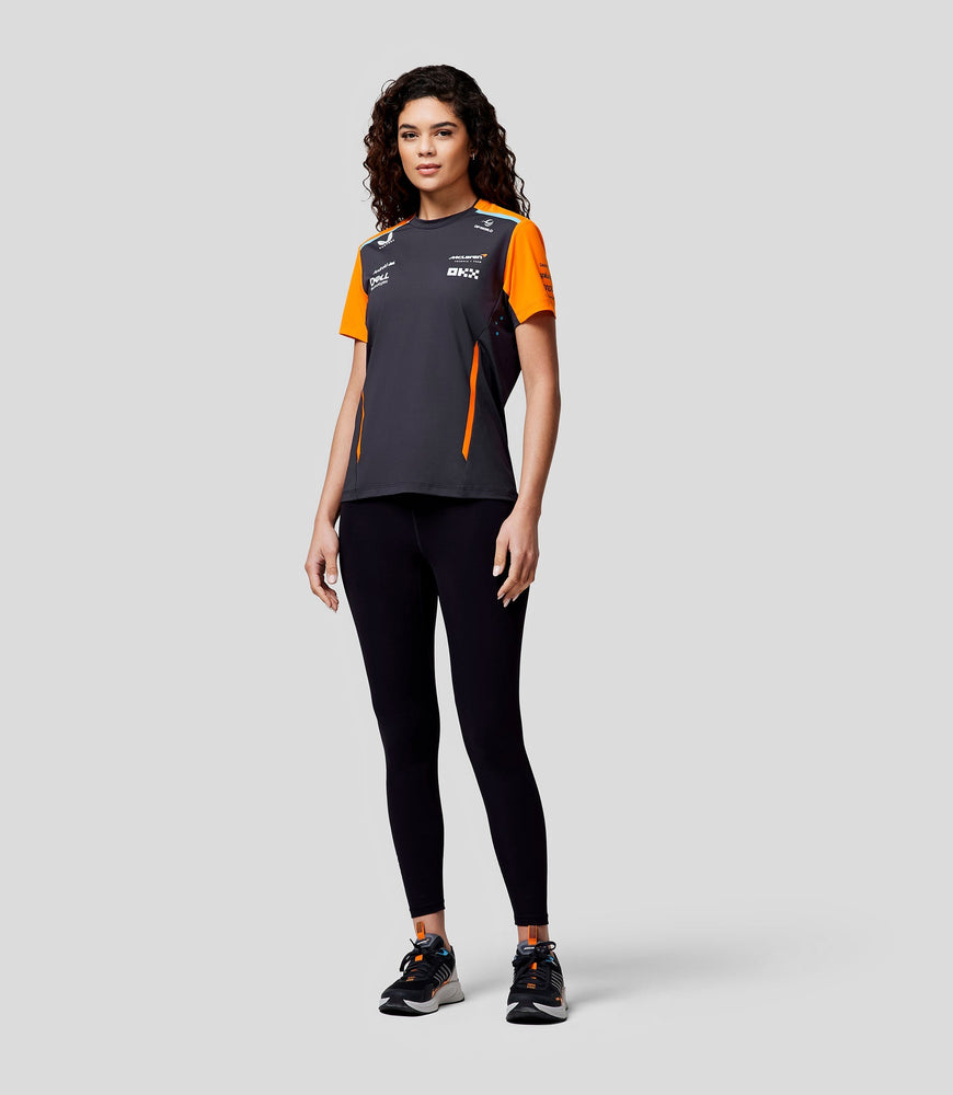 Camiseta oficial McLaren Teamwear Set Up para mujer Fórmula 1 - Fantasma/Papaya