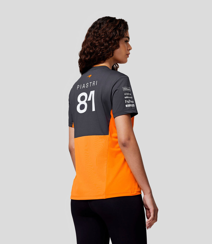 Camiseta oficial McLaren Teamwear Set Up para mujer Oscar Piastri Fórmula 1 - Papaya/Phantom