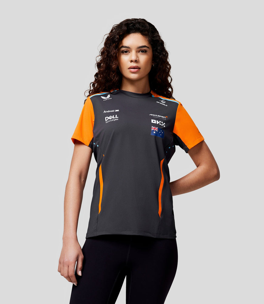 Camiseta oficial McLaren Teamwear Set Up para mujer Oscar Piastri Fórmula 1 - Fantasma/Papaya