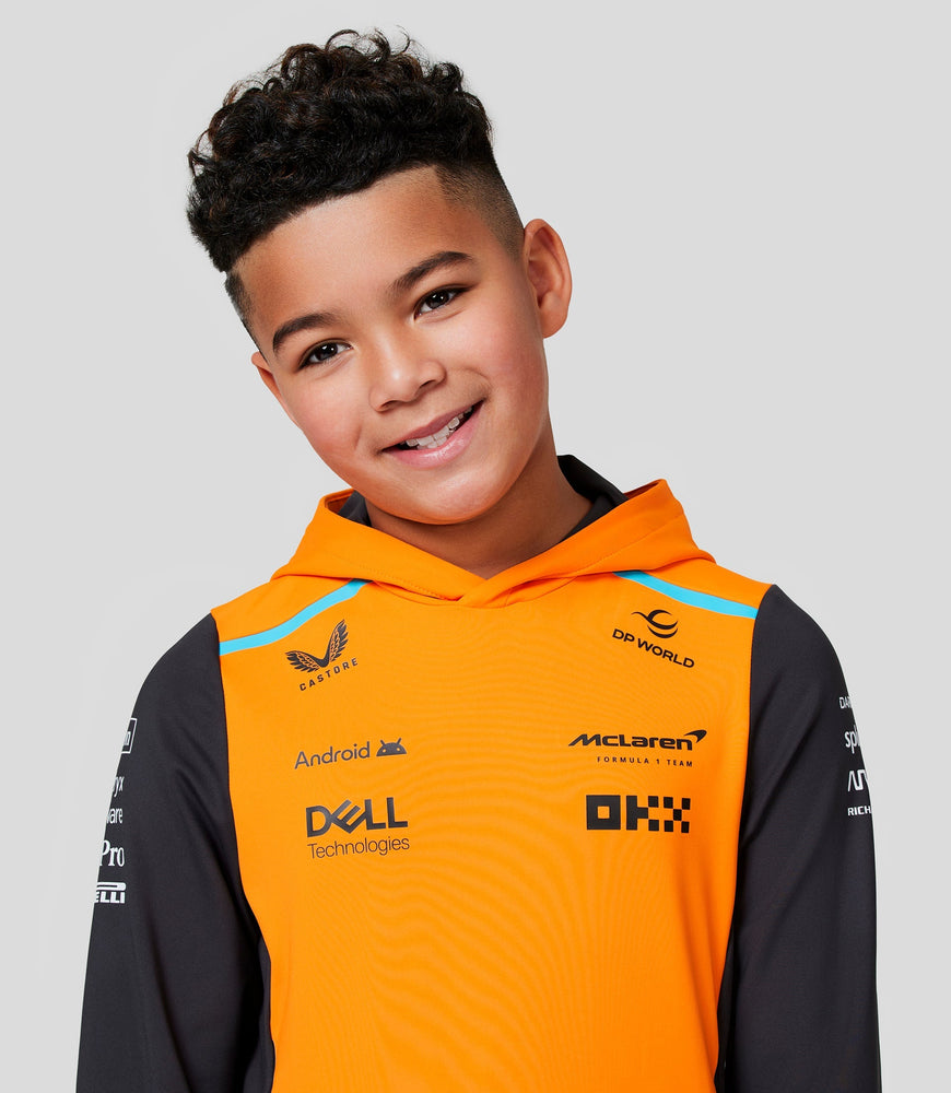 Sudadera con capucha oficial McLaren Teamwear Junior Fórmula 1