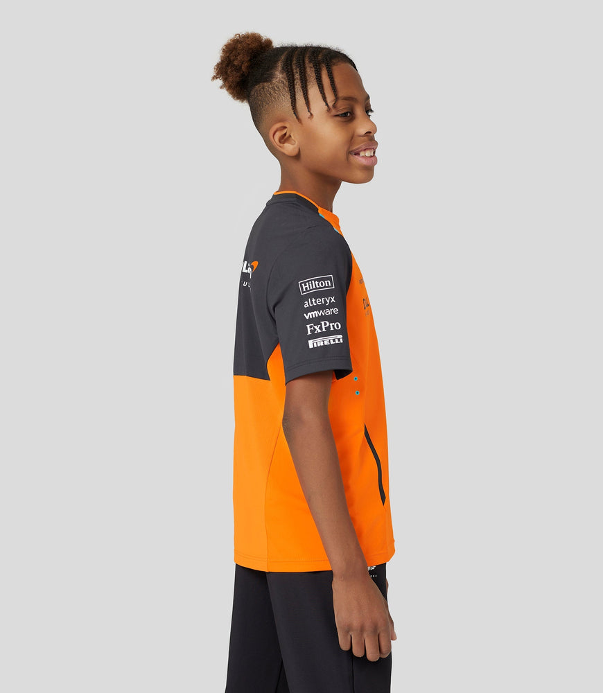 Camiseta oficial McLaren Teamwear Set Up para niños Fórmula 1 - Papaya/Phantom