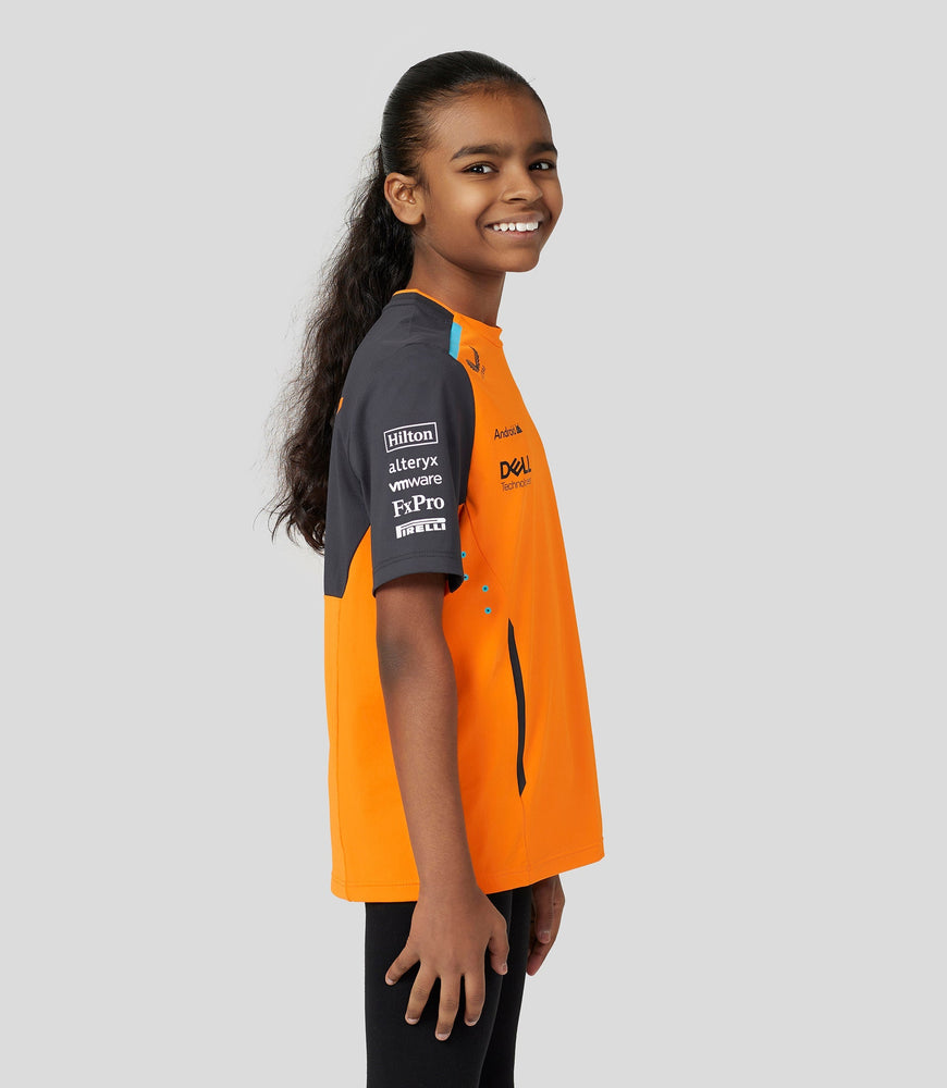 Camiseta oficial McLaren Teamwear Set Up para niños Fórmula 1 - Papaya/Phantom