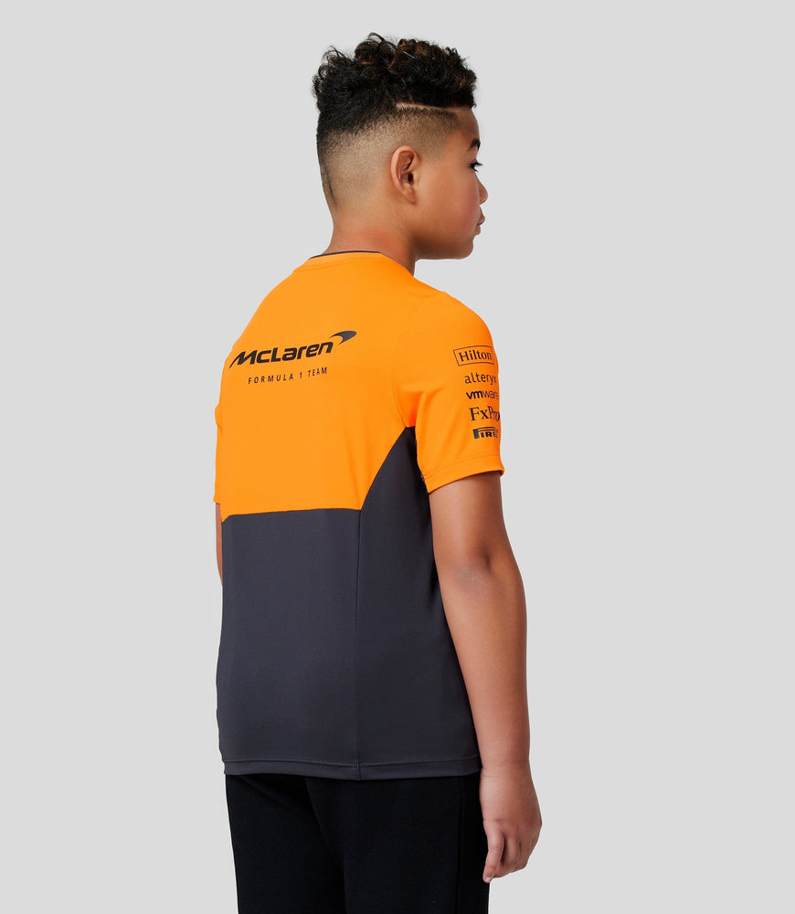 Camiseta oficial Teamwear McLaren Junior Set Up Fórmula 1 - Fantasma/Papaya