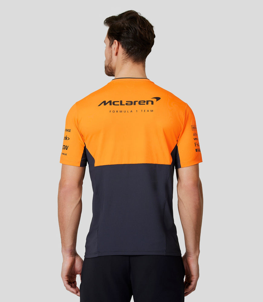 Camiseta oficial McLaren Teamwear Set Up para hombre Fórmula 1 - Fantasma/Papaya
