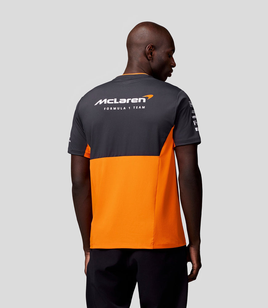 Camiseta oficial McLaren Teamwear Set Up Fórmula 1 para hombre - Papaya/Phantom