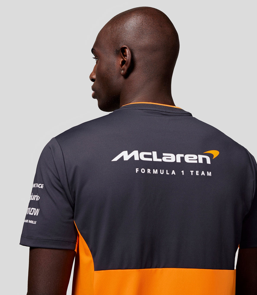 Camiseta oficial McLaren Teamwear Set Up Fórmula 1 para hombre - Papaya/Phantom