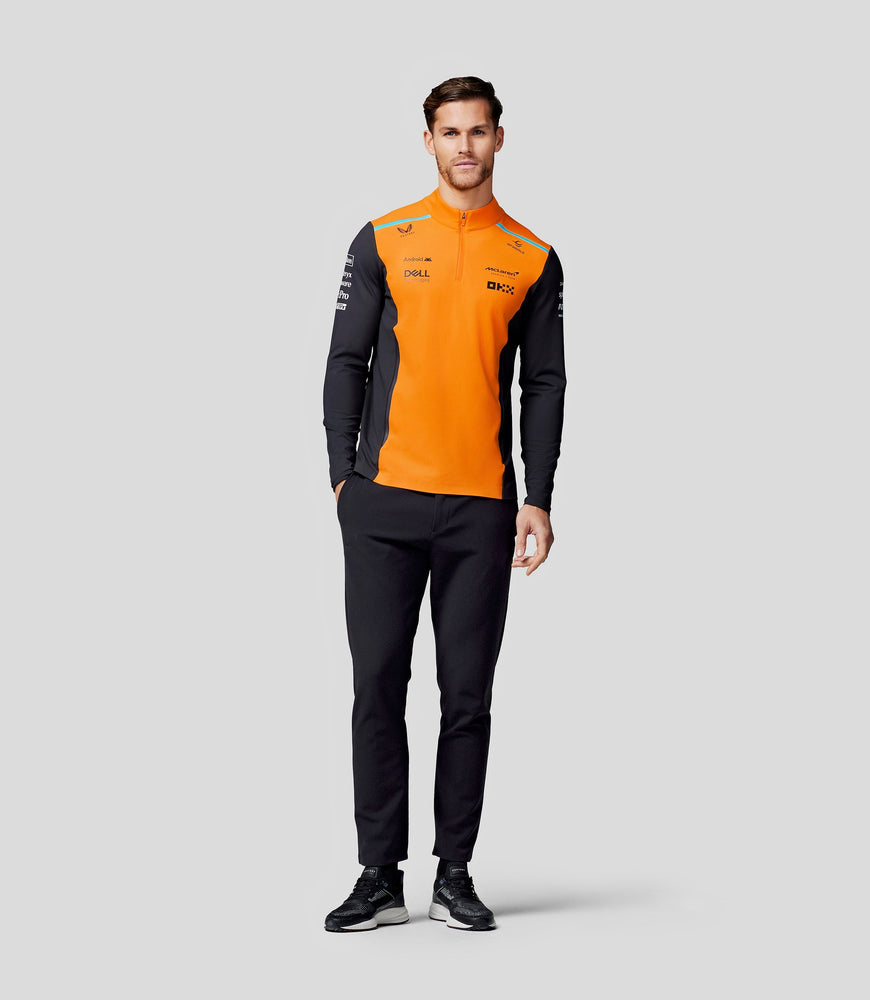 Ropa oficial del equipo McLaren para hombre Camiseta con cremallera de un cuarto Fórmula 1