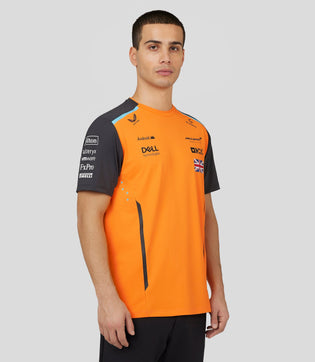 Camiseta oficial McLaren Teamwear Set Up para hombre Lando Norris Fórmula 1 - Papaya/Phantom