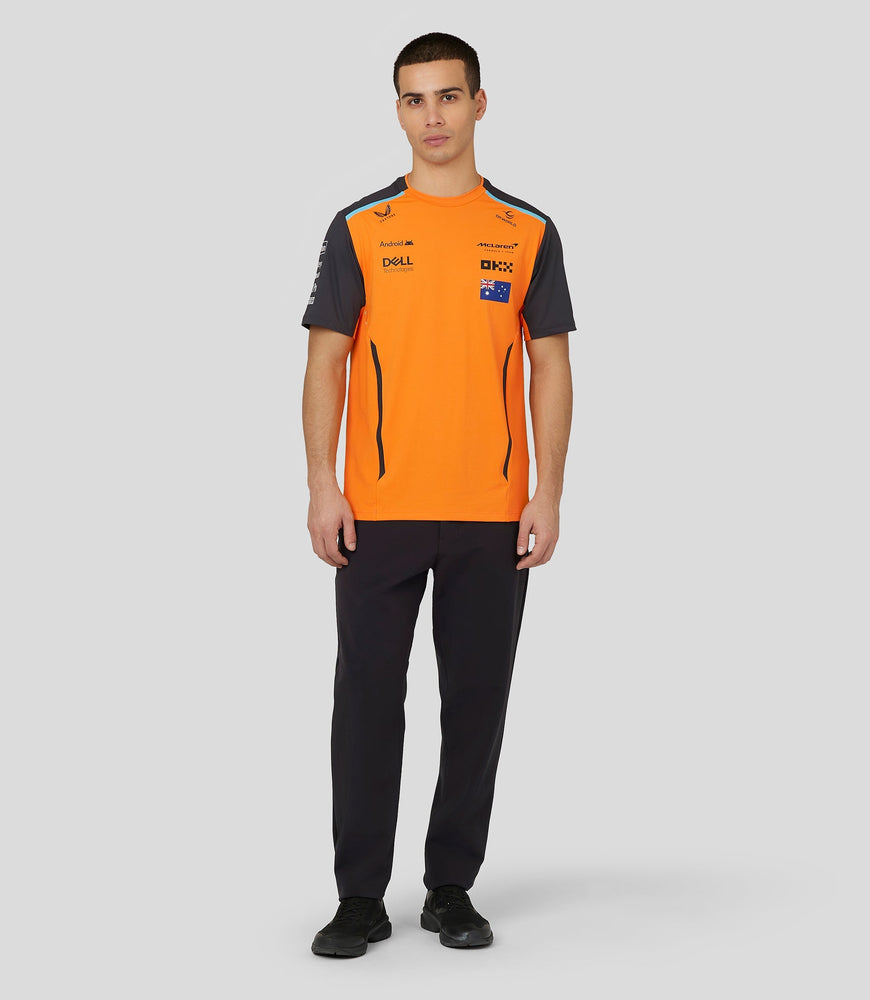 Camiseta oficial McLaren Teamwear Set Up para hombre Oscar Piastri Fórmula 1 - Papaya/Phantom