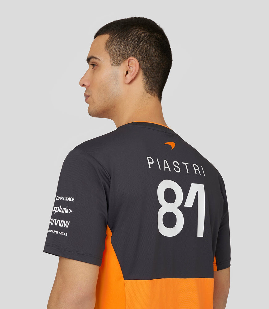 Camiseta oficial McLaren Teamwear Set Up para hombre Oscar Piastri Fórmula 1 - Papaya/Phantom