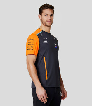 Camiseta oficial McLaren Teamwear Set Up para hombre Oscar Piastri Fórmula 1 - Fantasma/Papaya