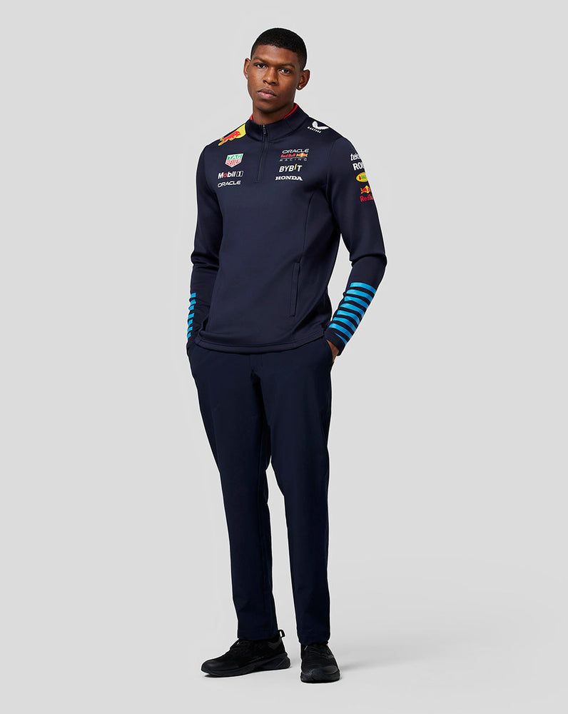 Camiseta intermedia unisex oficial Teamline 1/4 Zip Oracle Red Bull Racing - Night Sky